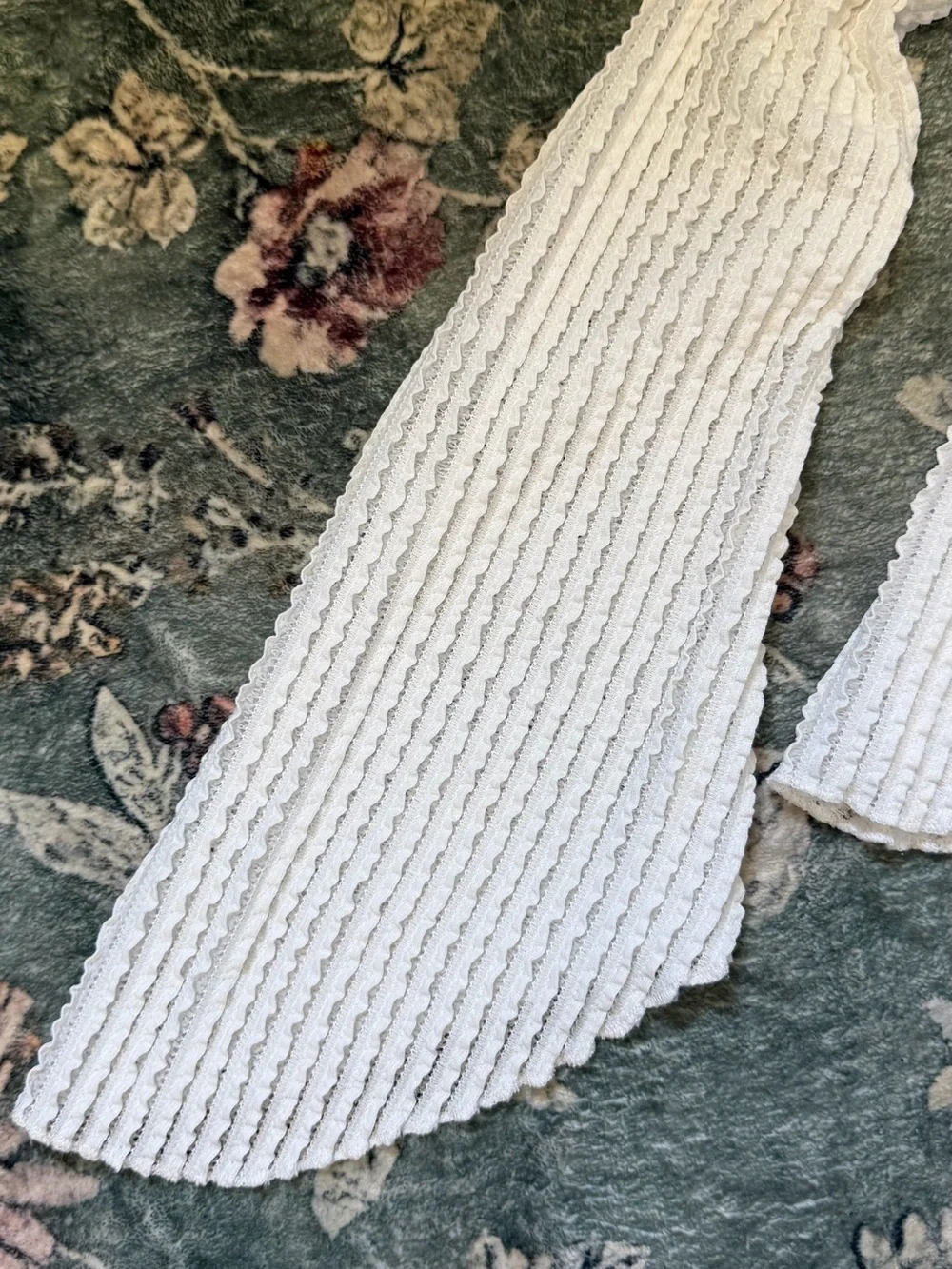 Zara White Knit Wrap-Style Top